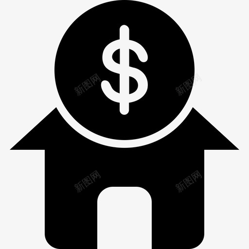 房屋贷款抵押图标svg_新图网 https://ixintu.com 房屋 抵押 贷款