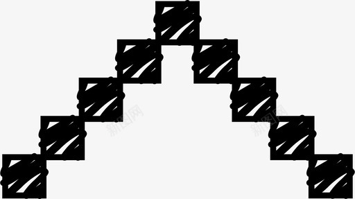 向上箭头艺术像素图标svg_新图网 https://ixintu.com 像素 区块垫草图webessentials 向上箭头 艺术 草图
