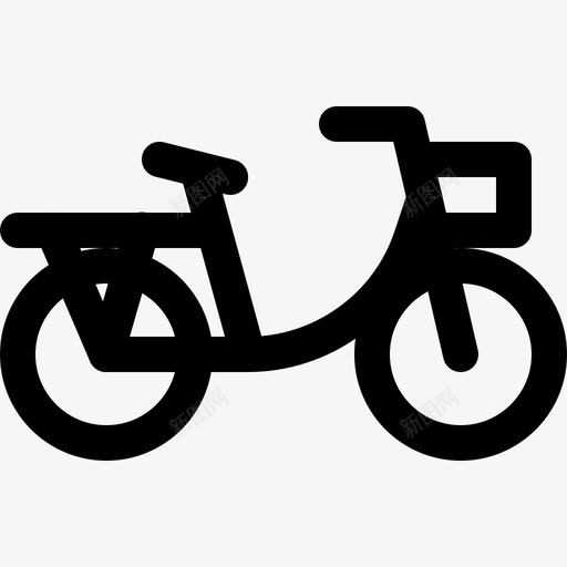 城市自行车自行车户外图标svg_新图网 https://ixintu.com 交通线路图标 城市自行车 座位 户外 自行车 踏板 骑行