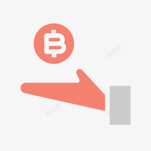 手比特币加密货币数字图标svg_新图网 https://ixintu.com 加密货币 手比特币 支付 数字 采矿