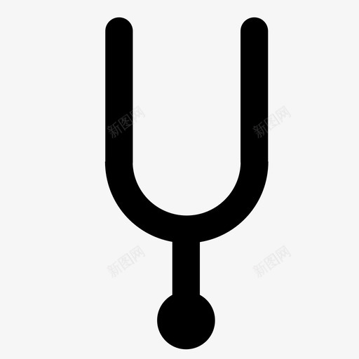 谐音调音音叉图标svg_新图网 https://ixintu.com 调音 谐音 音叉