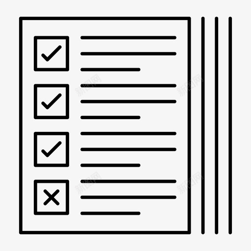 检查表业务文档图标svg_新图网 https://ixintu.com 业务 业务和办公线图标 任务列表 文档 检查表 调查