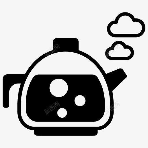 水壶锅炉炊具图标svg_新图网 https://ixintu.com 厨房 厨房实心图标 水壶 炊具 茶壶 锅炉