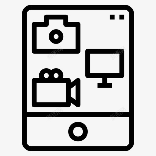 媒体应用渠道图标svg_新图网 https://ixintu.com 多媒体 媒体 应用 智能手机 渠道 营销管理
