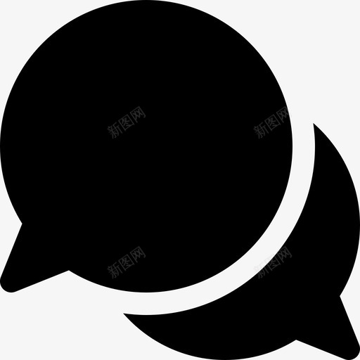 对话评论交流图标svg_新图网 https://ixintu.com 交流 对话 消息和聊天实心图标 讨论 评论 语音泡泡