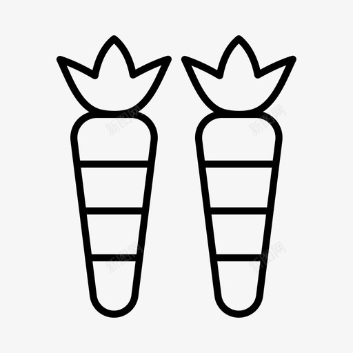 胡萝卜农业农场图标svg_新图网 https://ixintu.com 农业 农场 收获 胡萝卜 蔬菜 食品