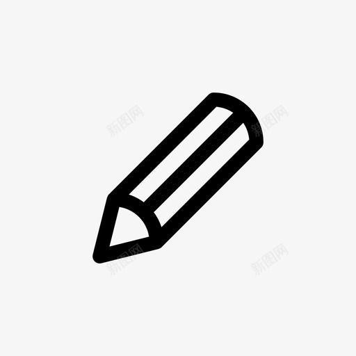铅笔像素完美线条图标svg_新图网 https://ixintu.com 像素完美线条 铅笔