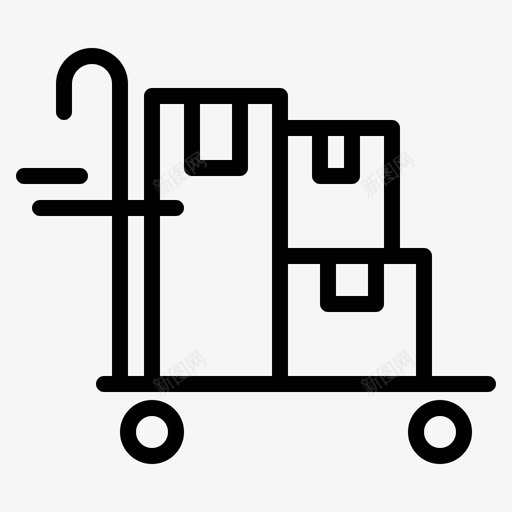 送货手推车重型图标svg_新图网 https://ixintu.com 手推车 电子商务 货物 送货 重型