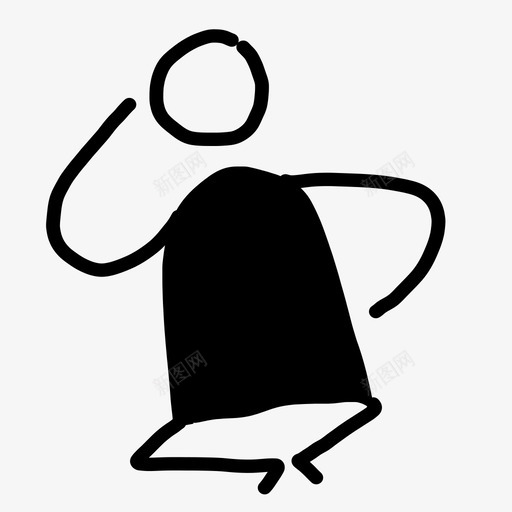思维图形手绘图标svg_新图网 https://ixintu.com 人物 人物图形手绘 图形 思维 手绘 棍子