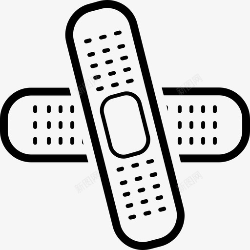 绷带援助石膏图标svg_新图网 https://ixintu.com 援助 石膏 绷带