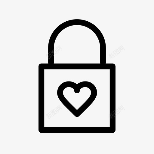爱情锁挂锁爱情信物图标svg_新图网 https://ixintu.com 情人节 挂锁 爱情信物 爱情锁