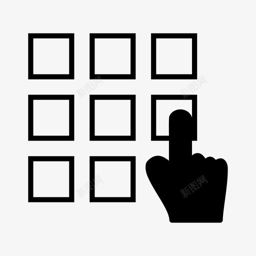 拨号手指手势图标svg_新图网 https://ixintu.com 手 手势 手指 拨号 触摸
