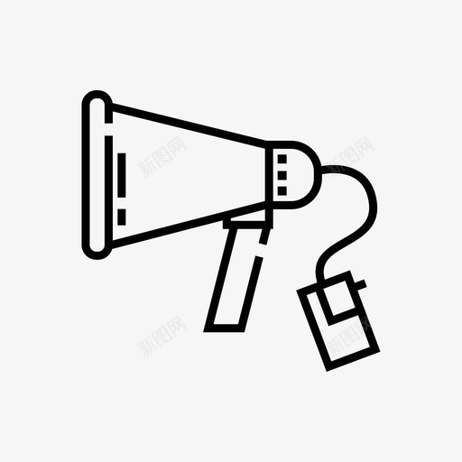 播音员广告广播图标svg_新图网 https://ixintu.com 促销 广告 广播 房地产线状图标 扩音器 扬声器 播音员