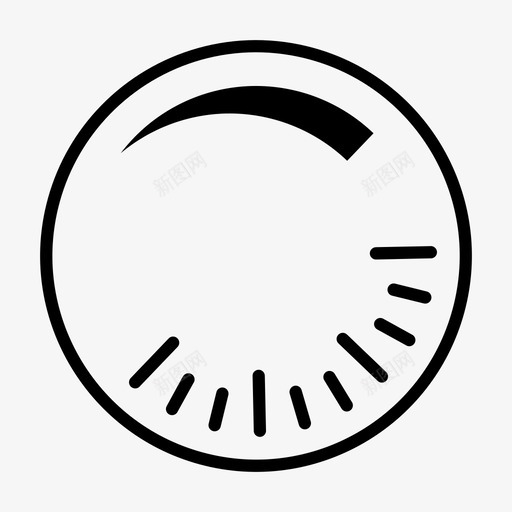 音量控制旋钮图标svg_新图网 https://ixintu.com 旋钮 音量控制