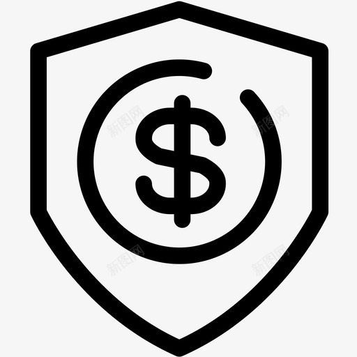 货币保护银行保护图标svg_新图网 https://ixintu.com 保护 发展纲要 安全 货币保护 银行