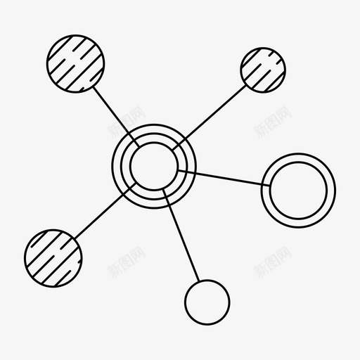 节点数据库数字图标svg_新图网 https://ixintu.com 数字 数字服务 数据库 服务 网络 节点