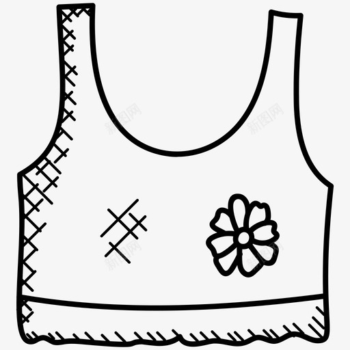 衬衫运动内衣内衣图标svg_新图网 https://ixintu.com 内衣 时尚 衬衫 运动内衣