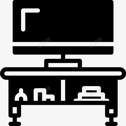电视桌电器家具图标svg_新图网 https://ixintu.com 客房 家具 家居 电器 电视桌 装饰家具家居实木
