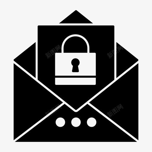 电子邮件锁定保护图标svg_新图网 https://ixintu.com 保护 安全 技术 电子邮件 网页搜索引擎优化字形图标 锁定