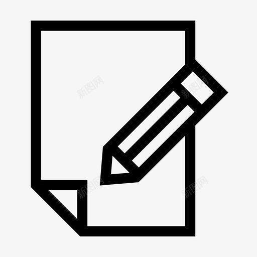 便笺笔纸文具图标svg_新图网 https://ixintu.com 书写 便笺笔 文具 纸 网络