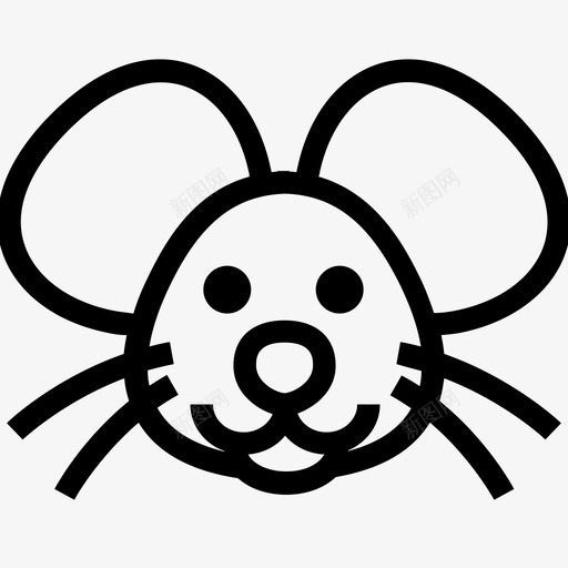 老鼠脸睡鼠家鼠图标svg_新图网 https://ixintu.com 啮齿动物 家鼠 睡鼠 老鼠脸