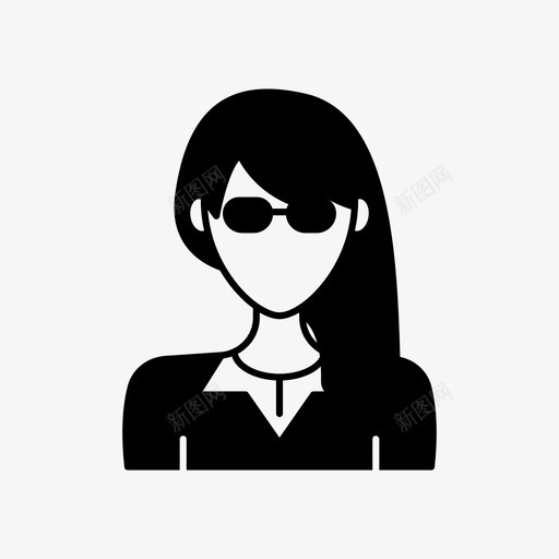 长发女头像女图标svg_新图网 https://ixintu.com 侧写 头像 头像女 女 长发 长发女