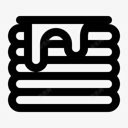 薄煎饼煎饼热蛋糕图标svg_新图网 https://ixintu.com 堆叠 热蛋糕 煎饼 糖浆 薄煎饼 食品线图标