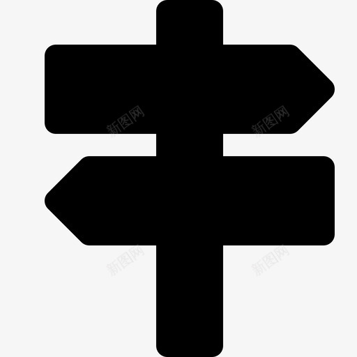 路标方向分流图标svg_新图网 https://ixintu.com 分流 右 对象实心图标 左 方向 路标