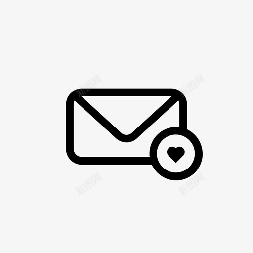 心语信封爱图标svg_新图网 https://ixintu.com 信封 心语 爱 留言图标提纲