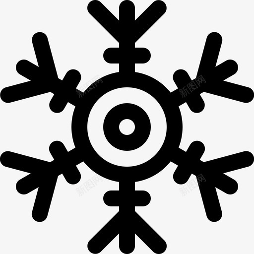 雪花冰晶图案图标svg_新图网 https://ixintu.com 冬天 冰晶 图案 圣诞线图标 雪花