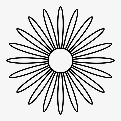 雏菊花花瓣图标svg_新图网 https://ixintu.com 花 花瓣 雏菊