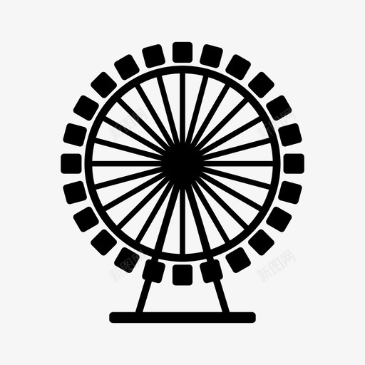 摩天轮嘉年华公园图标svg_新图网 https://ixintu.com 公园 嘉年华 娱乐 度假 摩天轮