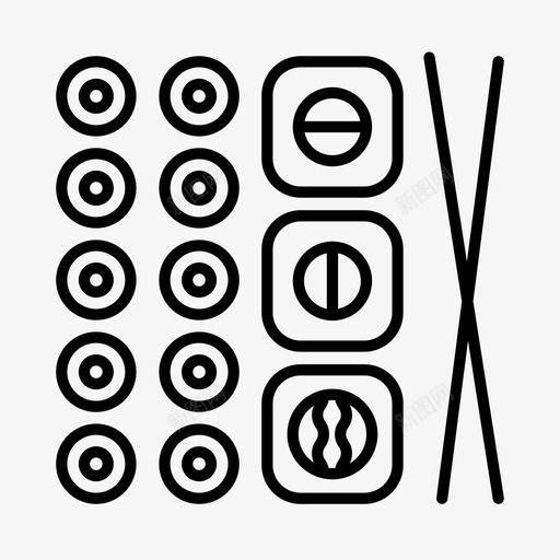 寿司亚洲人筷子图标svg_新图网 https://ixintu.com 亚洲人 寿司 日式 筷子 食物 餐厅