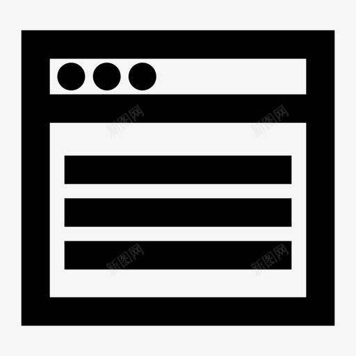 网页网站窗口图标svg_新图网 https://ixintu.com 窗口 网站 网页
