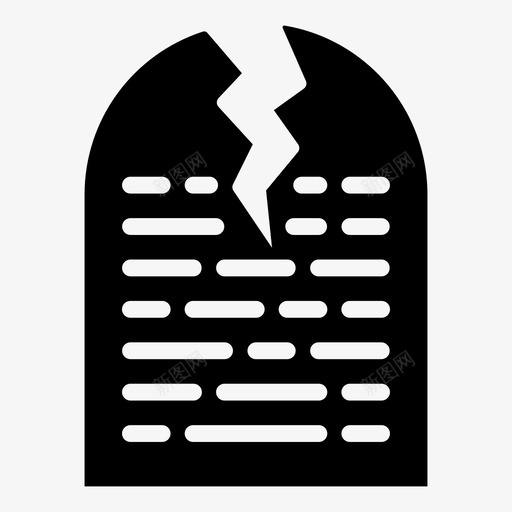 罪破碎戒律图标svg_新图网 https://ixintu.com 不道德 圣经故事 戒律 破碎 罪 违法 邪恶