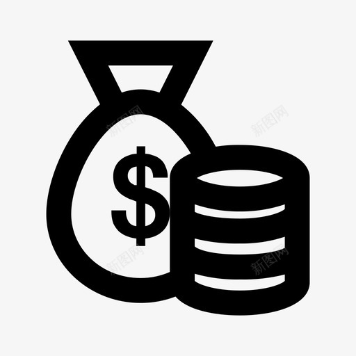 贷款钱袋图标svg_新图网 https://ixintu.com 贷款 钱袋