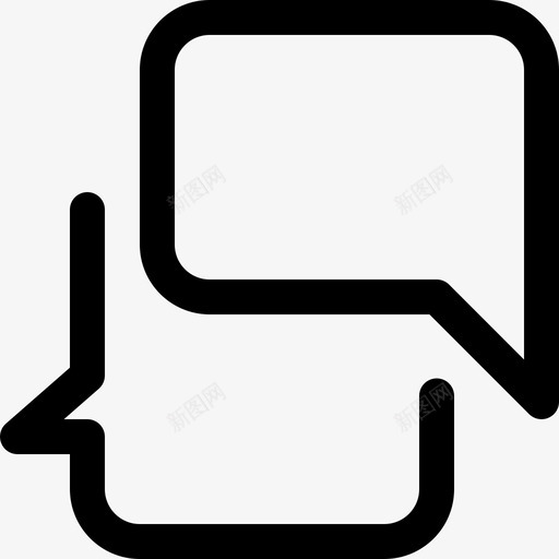聊天气球对话框聊天框交流图标svg_新图网 https://ixintu.com 交流 对话 聊天框 聊天气球对话框 语音气泡线图标 语音气球
