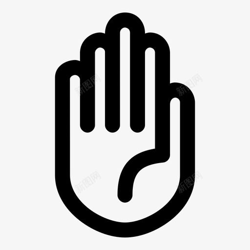 手指针手心图标svg_新图网 https://ixintu.com 手 手印 手心 指针