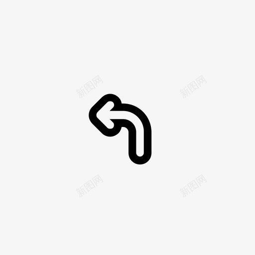 后退箭头上一个消息图标轮廓svg_新图网 https://ixintu.com 上一个 后退箭头 消息图标轮廓