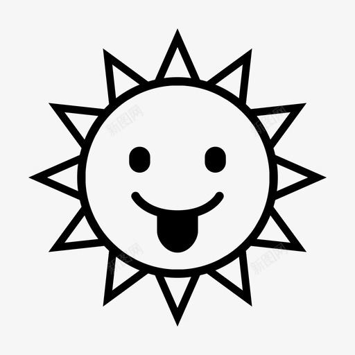 太阳表情嘲笑图标svg_新图网 https://ixintu.com 嘲笑 嘲笑卡通 太阳 羞耻 表情