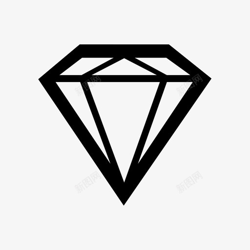 钻石昂贵珍贵图标svg_新图网 https://ixintu.com 昂贵 珍贵 贵重 钻石