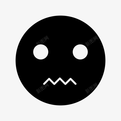 紧张表情微笑图标svg_新图网 https://ixintu.com 微笑 紧张 表情