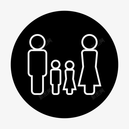 家庭孩子父母图标svg_新图网 https://ixintu.com 孩子 家庭 父母 父母圈