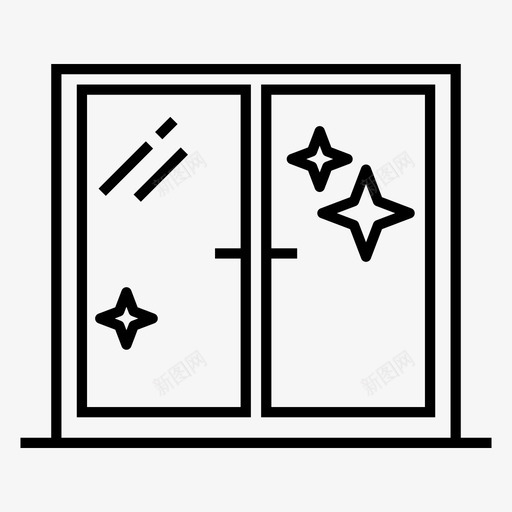窗户清洁清洁玻璃清洁剂图标svg_新图网 https://ixintu.com 刮板 清洁剂 清洁玻璃 清洗 窗户清洁