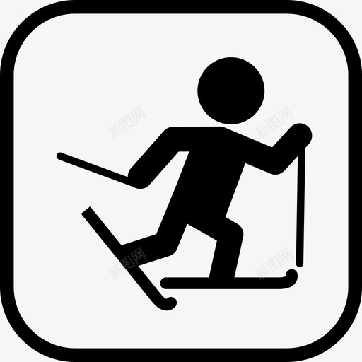滑雪区运动适应症图标svg_新图网 https://ixintu.com 滑雪区 运动 适应症