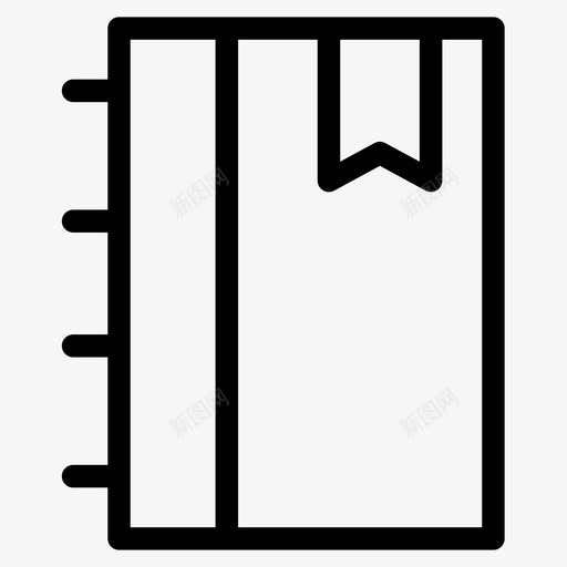 笔记本书签日记图标svg_新图网 https://ixintu.com 书签 日记 笔记本 策划 网络营销 记事本