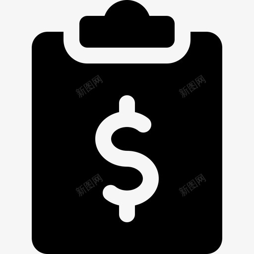 销售报告剪贴板文档图标svg_新图网 https://ixintu.com 业务和财务实体图标 剪贴板 文档 美元 财务 销售报告