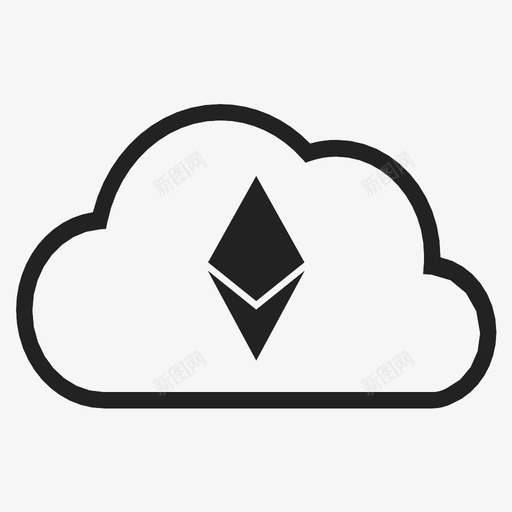 以太坊云云计算加密货币图标svg_新图网 https://ixintu.com 云计算 以太坊云 加密货币 存储 货币