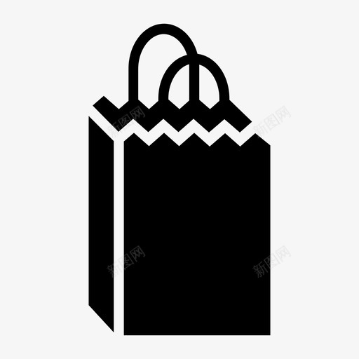购物袋购买纸袋图标svg_新图网 https://ixintu.com 商店黑影 手提袋 纸袋 购买 购物袋