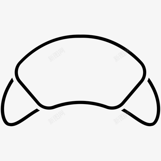 羊角面包食物图标svg_新图网 https://ixintu.com 羊角面包 食物